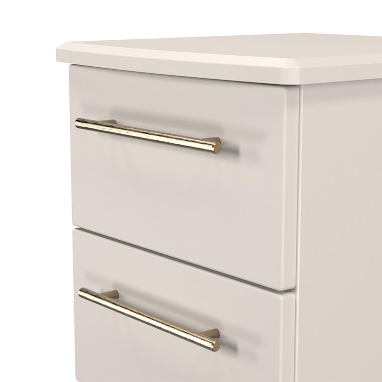 Haworth Bedside Cabinet - 3 Drawer - Cashmere