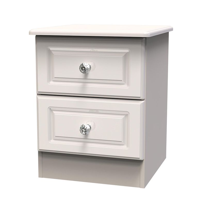 Balmoral Bedside Cabinet - 2 Drawer - Cashmere