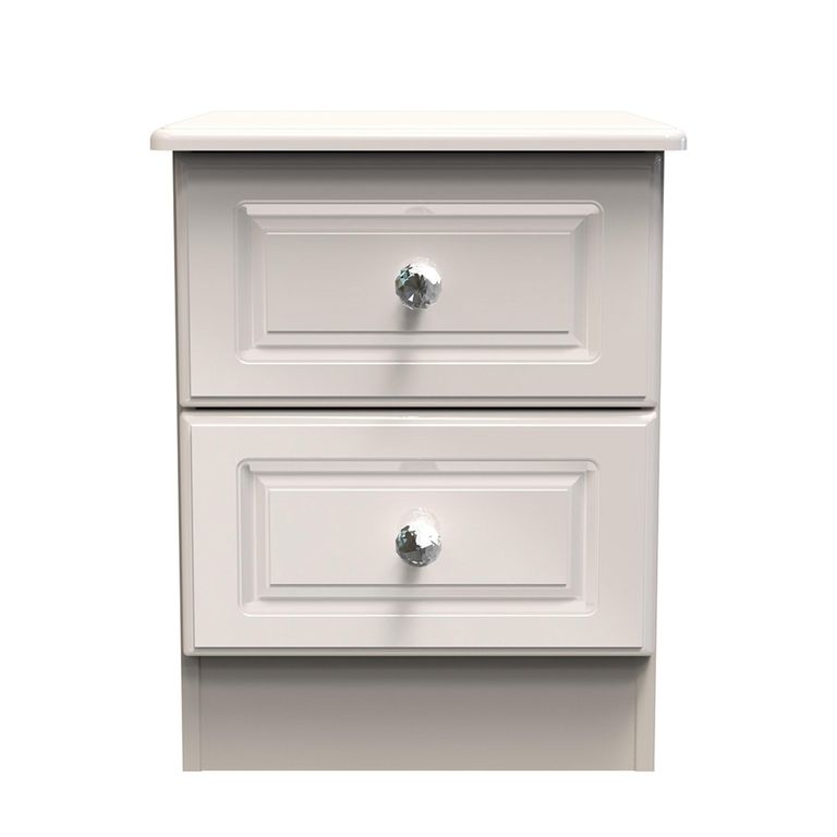 Balmoral Bedside Cabinet - 2 Drawer - Cashmere