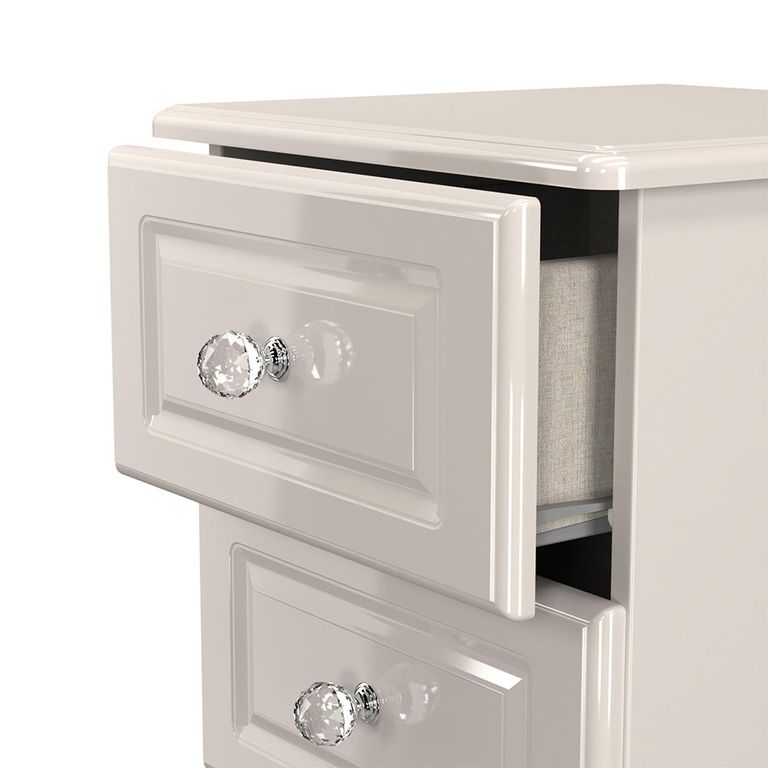 Balmoral Bedside Cabinet - 3 Drawer - Cashmere