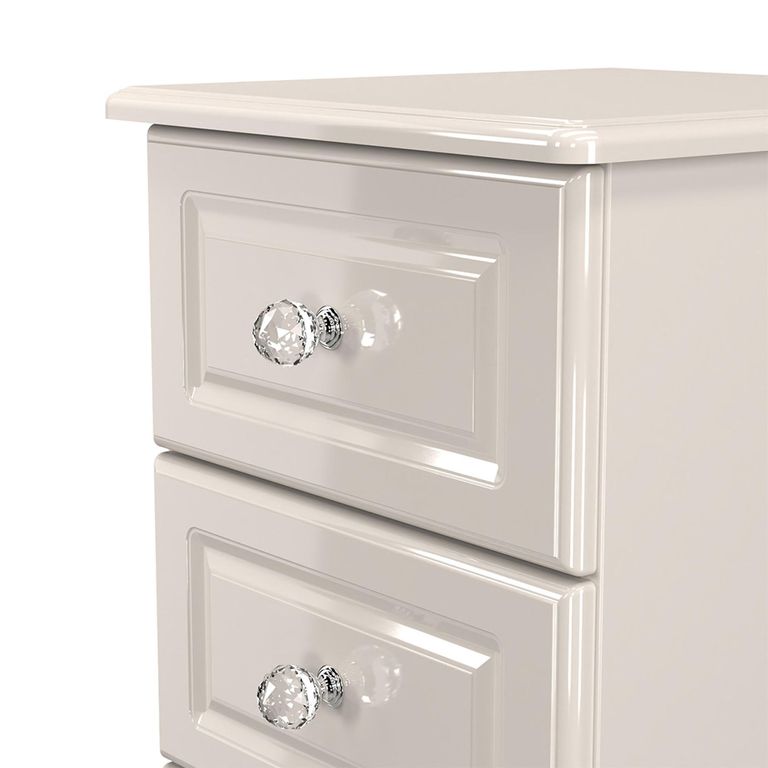 Balmoral Bedside Cabinet - 3 Drawer - Cashmere