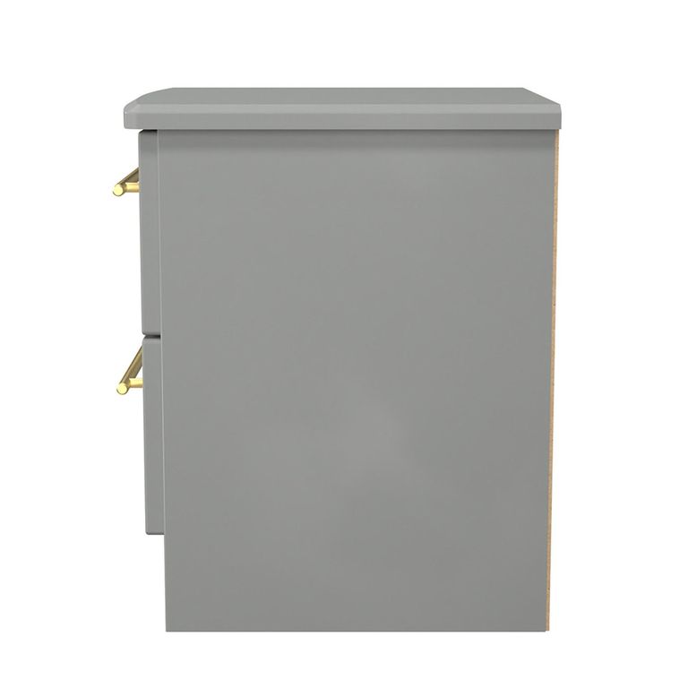 Haworth Bedside Cabinet - 2 Drawer - Grey