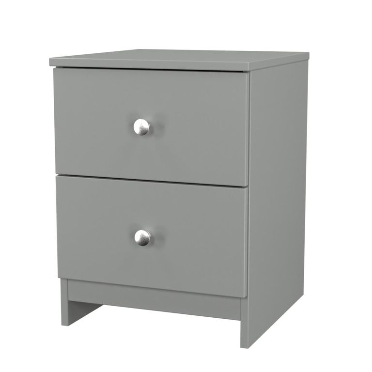 Yarmouth Bedside Cabinet - 2 Drawer - Dusk Grey