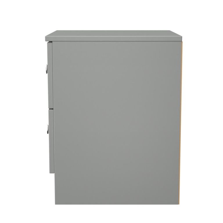 Yarmouth Bedside Cabinet - 2 Drawer - Dusk Grey