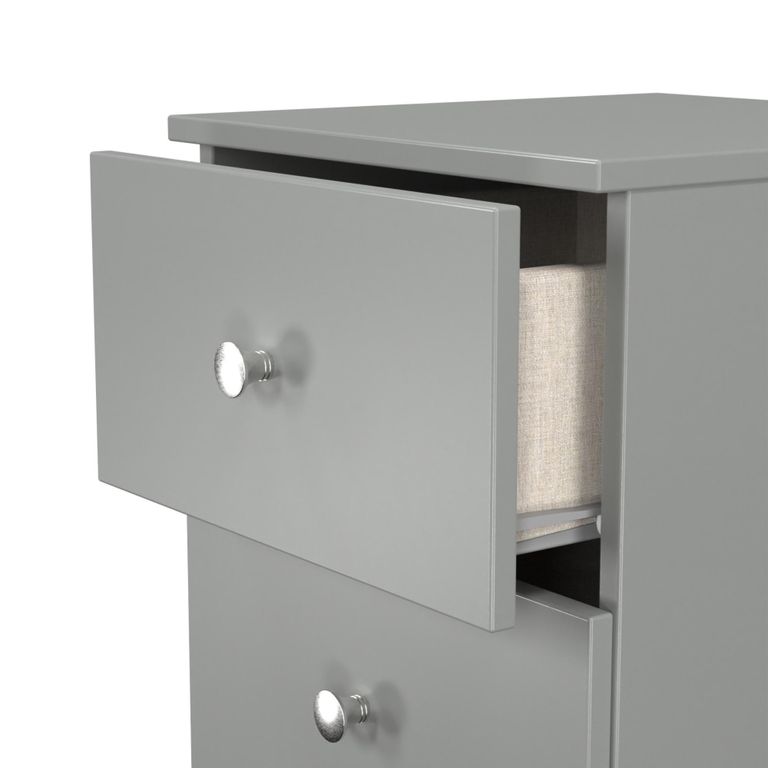 Yarmouth Bedside Cabinet - 2 Drawer - Dusk Grey