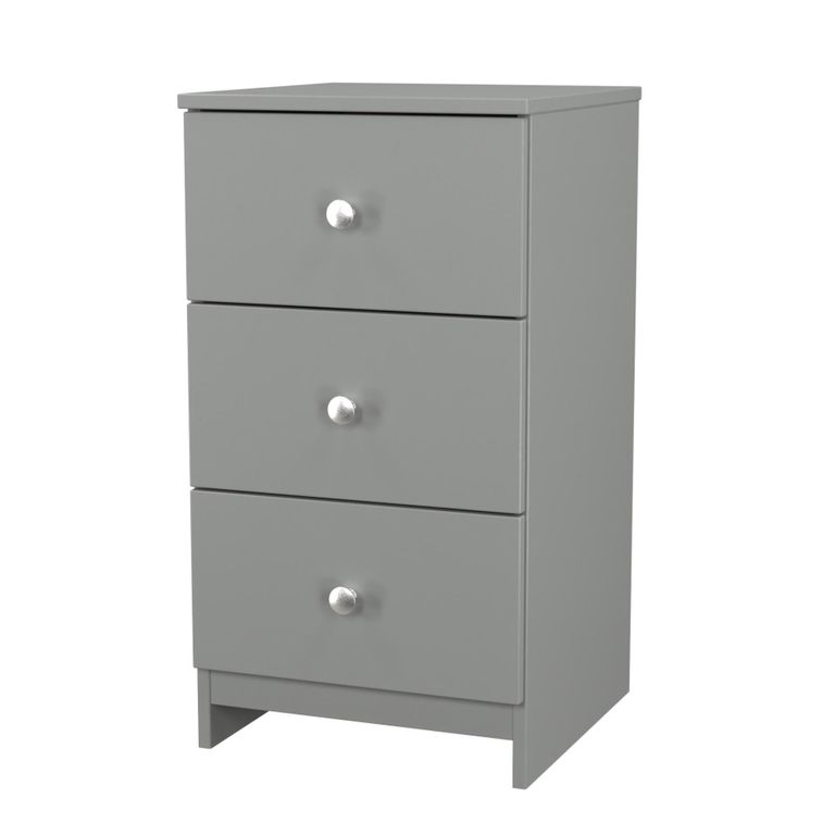 Yarmouth Bedside Cabinet - 3 Drawer - Dusk Grey