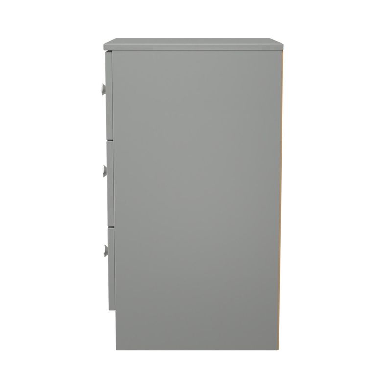 Yarmouth Bedside Cabinet - 3 Drawer - Dusk Grey