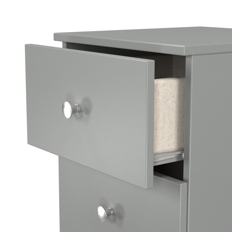 Yarmouth Bedside Cabinet - 3 Drawer - Dusk Grey