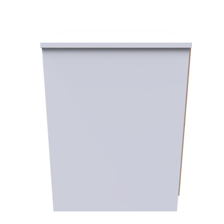 Monaco Bedside Cabinet - 2 Drawer - Cashmere Gloss and White
