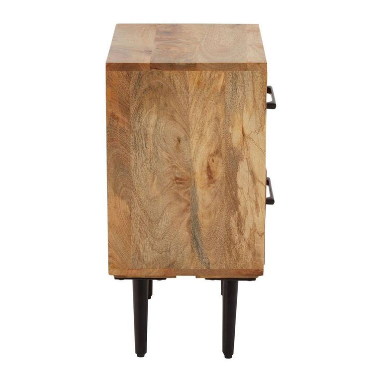 Boho Bedside Cabinet - 2 Drawer - Mango Wood