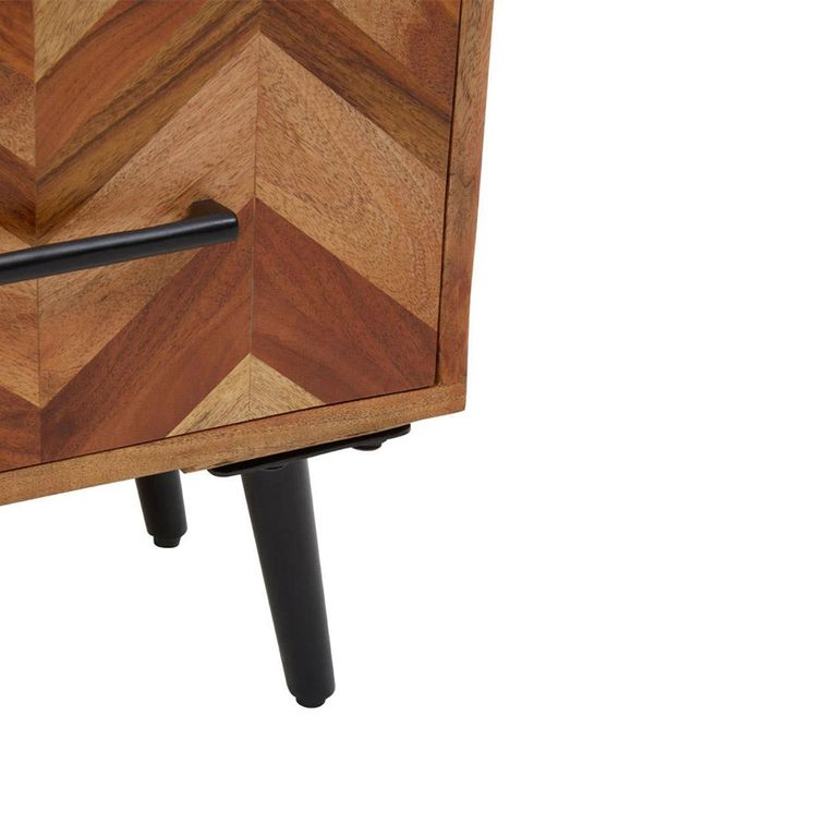 Boho Bedside Cabinet - 2 Drawer - Mango Wood