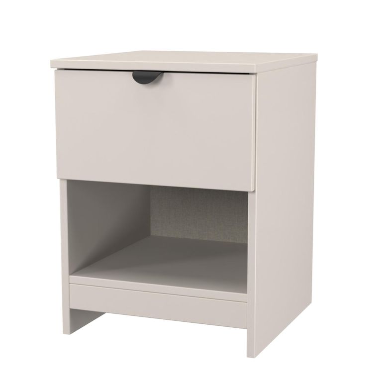 Bora Bedside Cabinet - 1 Drawer - Open Shelf - Kashmir Matt
