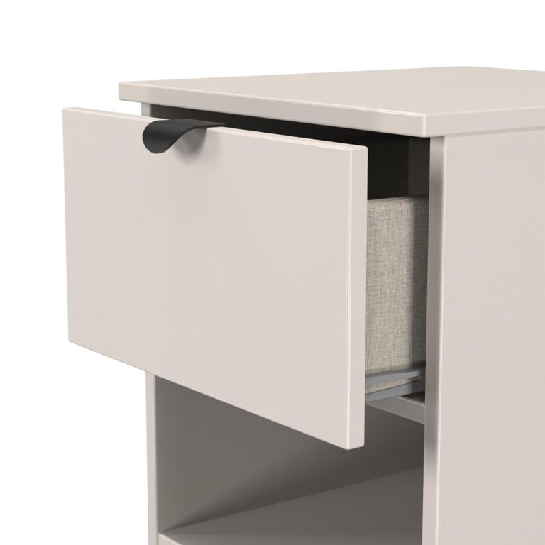 Bora Bedside Cabinet - 1 Drawer - Open Shelf - Kashmir Matt
