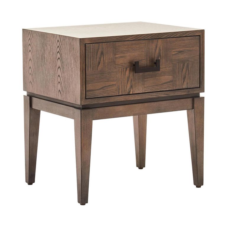 Dimaro Bedside Table - 1 Drawer - Elm Wood