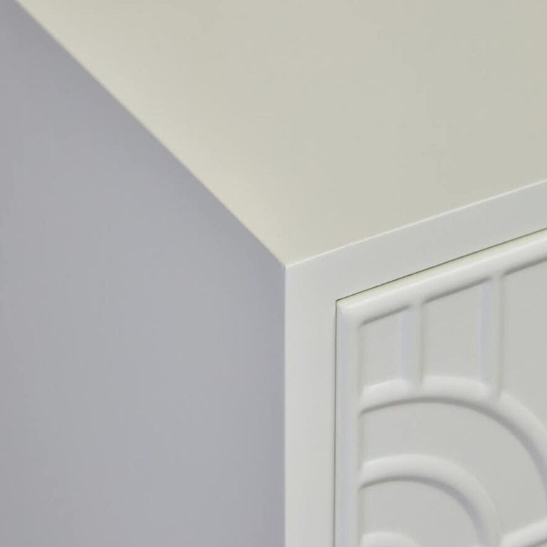Danta Bedside Cabinet - 2 Drawer - Off White Wood