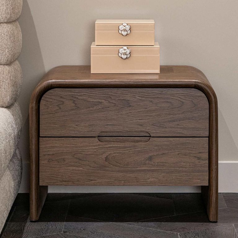 Bedford Nightstand - 2 Drawer - Brown - Wood