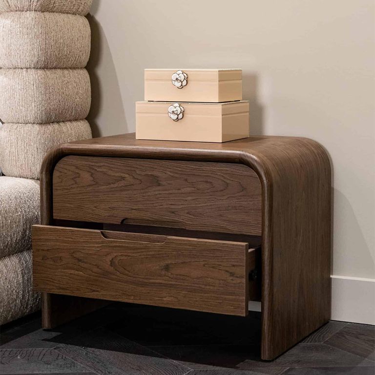 Bedford Nightstand - 2 Drawer - Brown - Wood