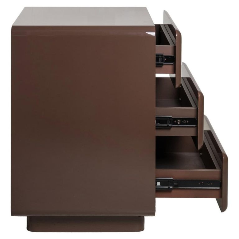Demy Bedside Cabinet - 3 Drawer - Chestnut - Wood