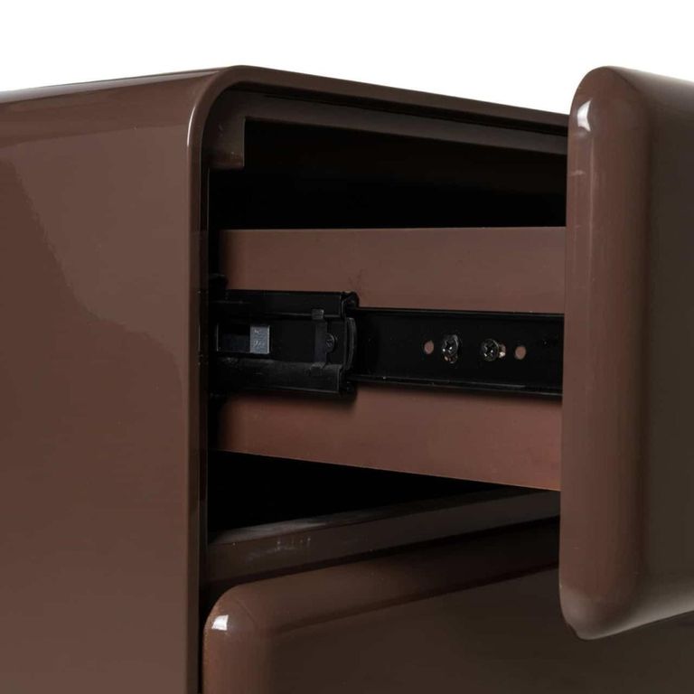 Demy Bedside Cabinet - 3 Drawer - Chestnut - Wood