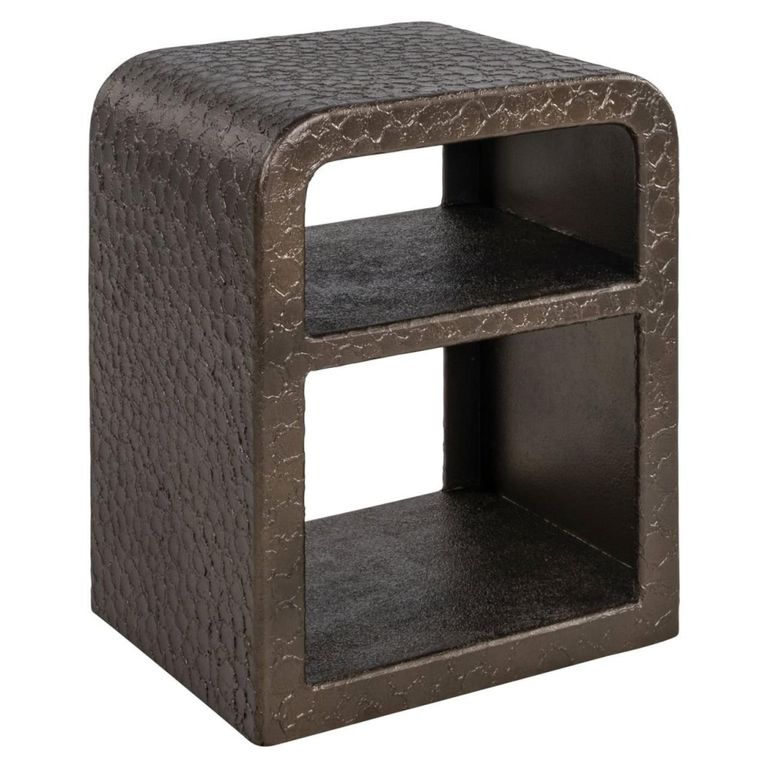 Dorma Bedside Table - Bronze - Wood
