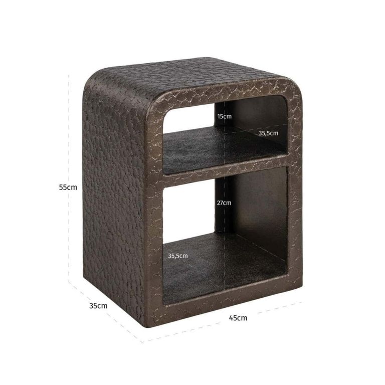 Dorma Bedside Table - Bronze - Wood
