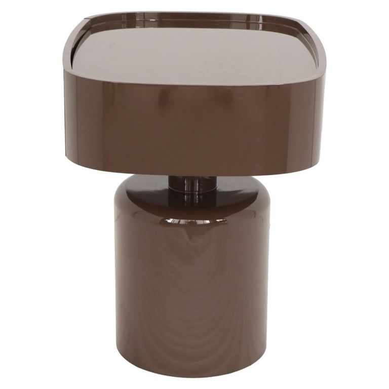Romee Bedside Table - 1 Drawer - Oval - Chestnut - Wood