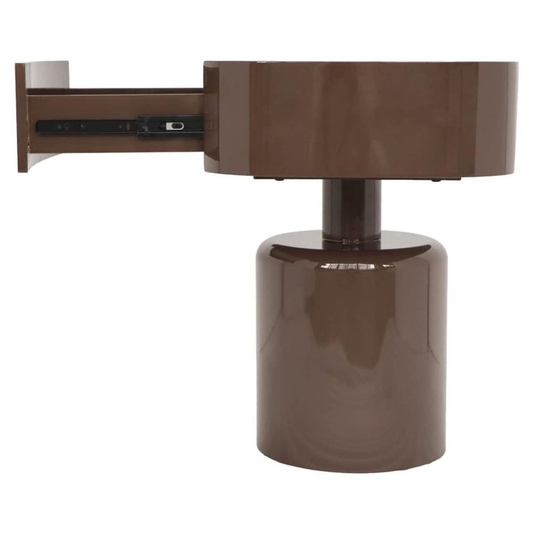 Romee Bedside Table - 1 Drawer - Oval - Chestnut - Wood