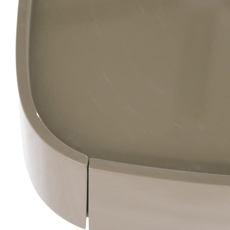Romee Bedside Table - 1 Drawer - Oval - Clay Green - Wood