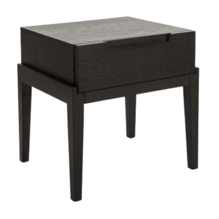 Orchid Bedside Table - 1 Drawer - Wenge Black - Wood