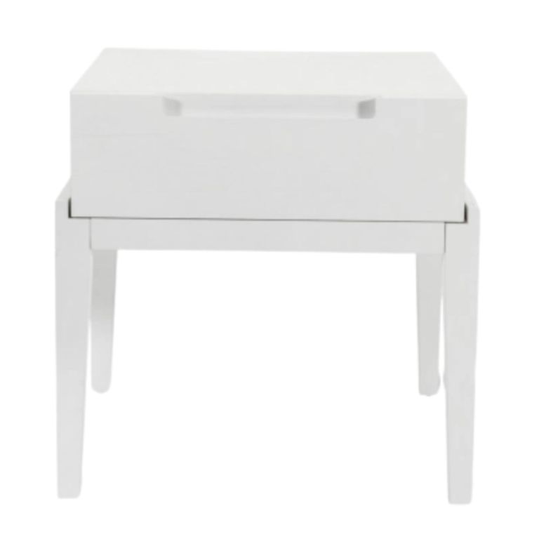 Orchid Bedside Table - 1 Drawer - White - Wood