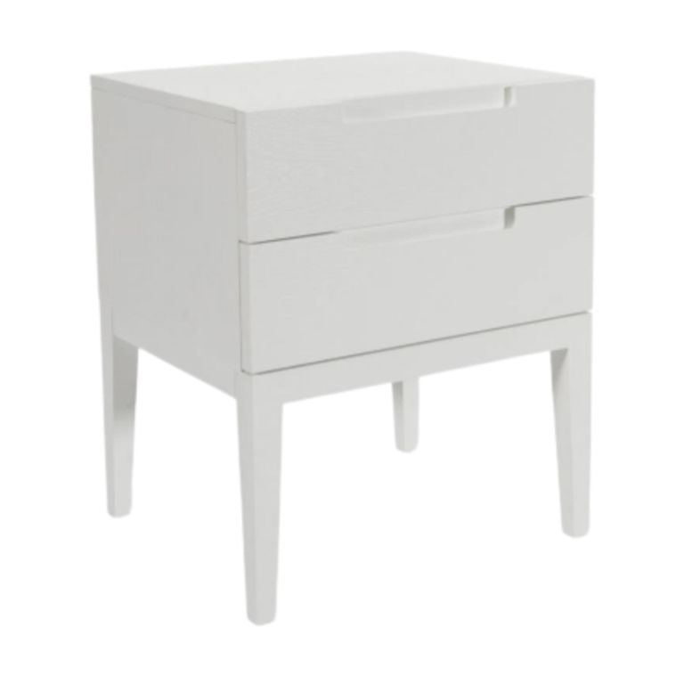 Orchid Bedside Table - 2 Drawer - White - Wood