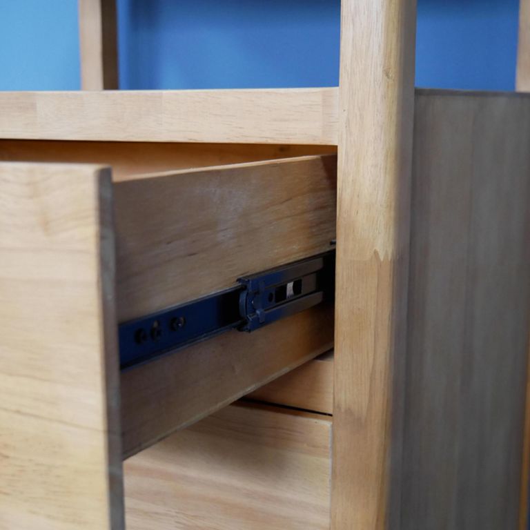 Cabinet - 3 Drawer - Natural - Rubber Wood