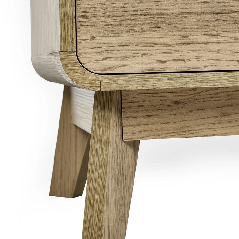 Ingrid Bedside Cabinet - 2 Drawer - Natural - Oak