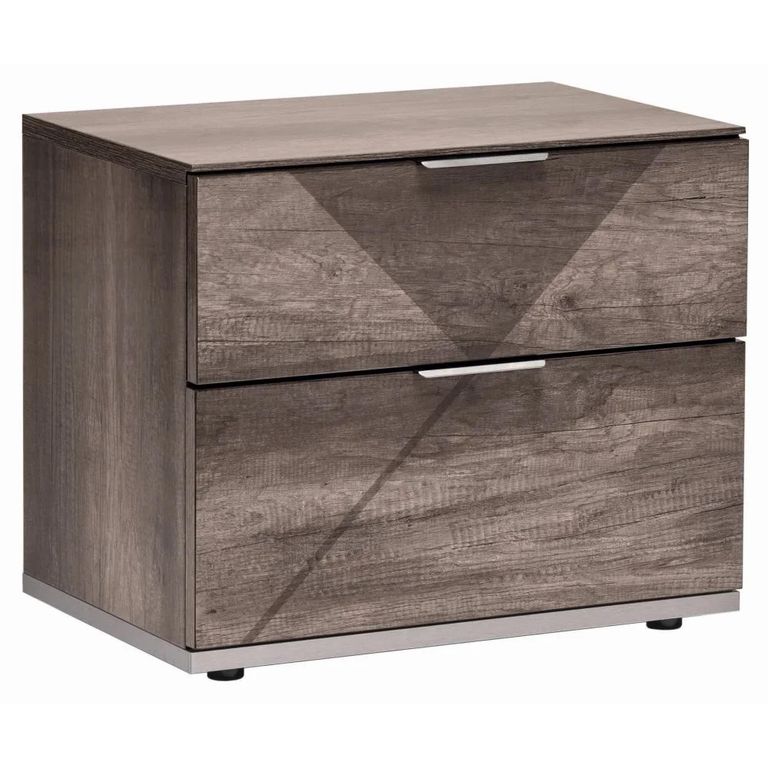 Favignana Bedside Cabinet - 2 Drawer - Rim Oak