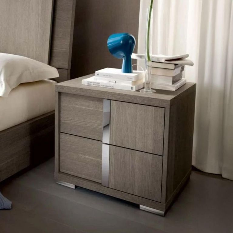 Tivoli Bedside Cabinet - RHF - Grey Wood