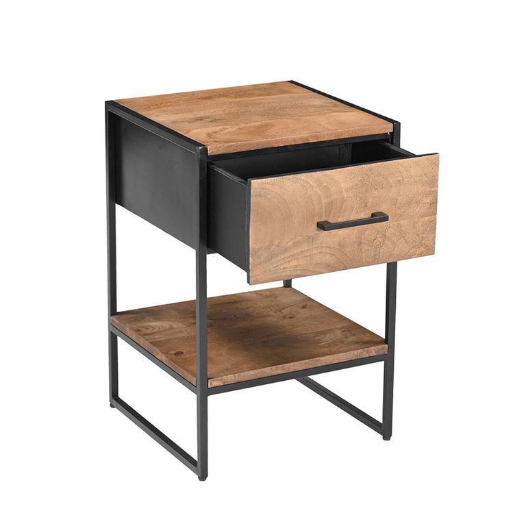 Elin Bedside Table - 1 Drawer - Natural - Mango Wood