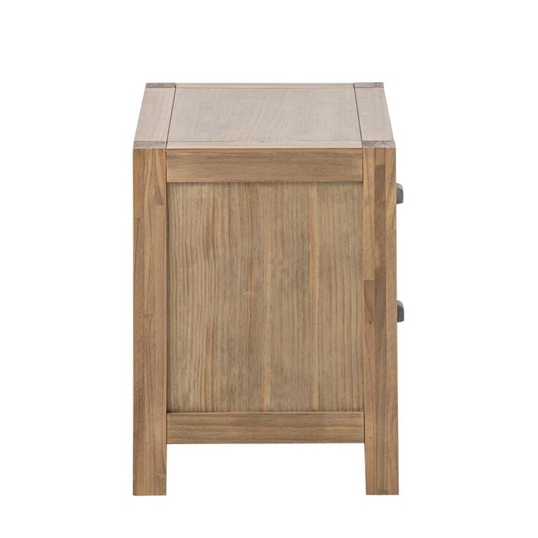 Blois Bedside Table - 2 Drawer - Natural - Pinewood