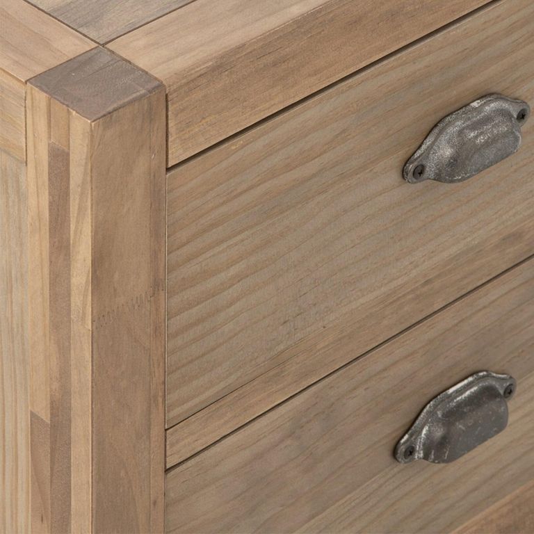 Blois Bedside Table - 2 Drawer - Natural - Pinewood