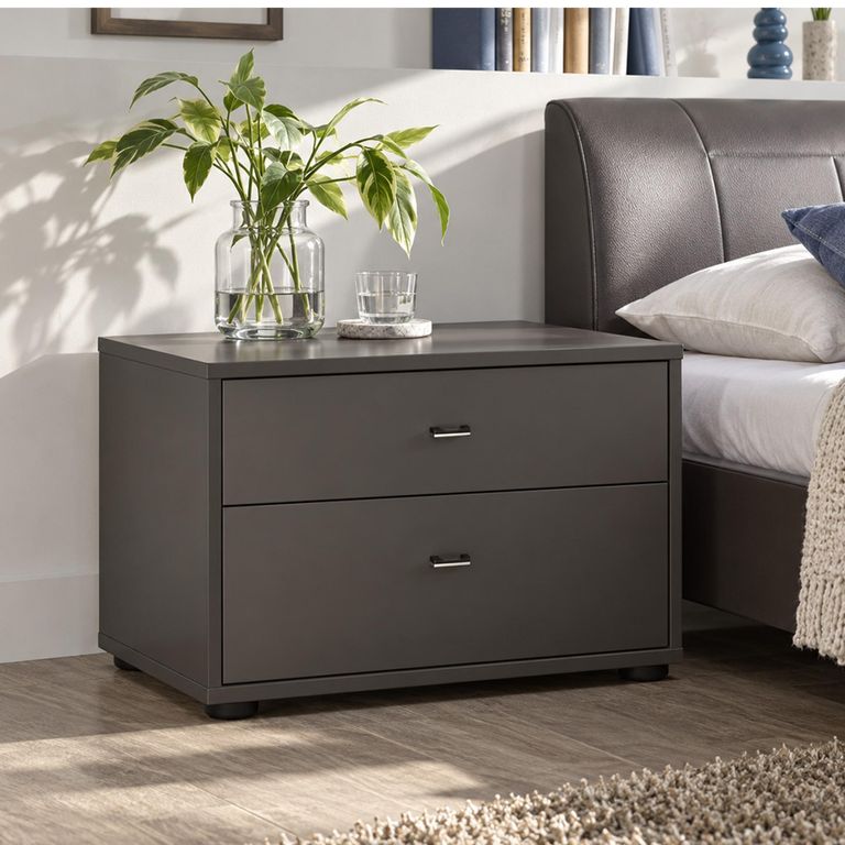 Tokio 2 Drawer Carcase Color Front Bedside Cabinet - Sizes Available