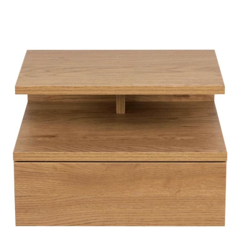 Ashlan Bedside Table - Floating - 1 Drawer - Oak