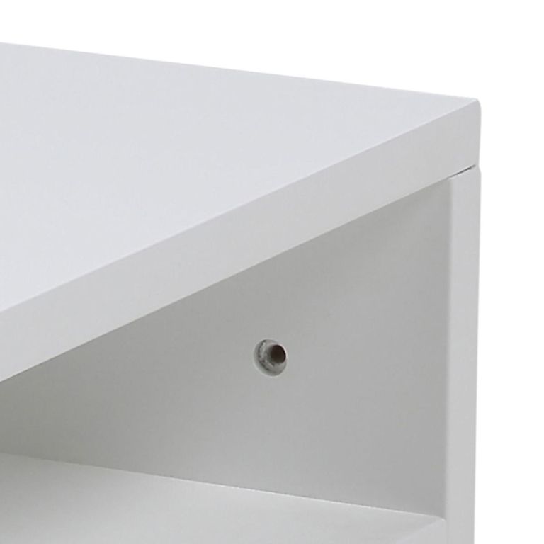 Ashlan Bedside Table - Floating - 1 Drawer - White