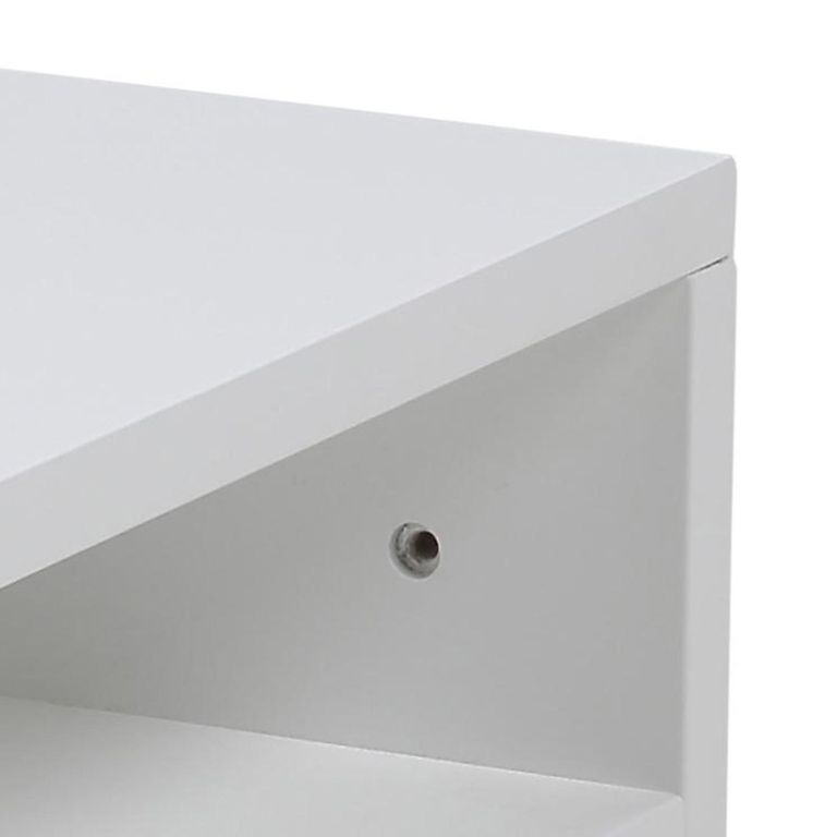 Ashlan Bedside Table - 1 Drawer - Wall Mounted - Floating - White Painted