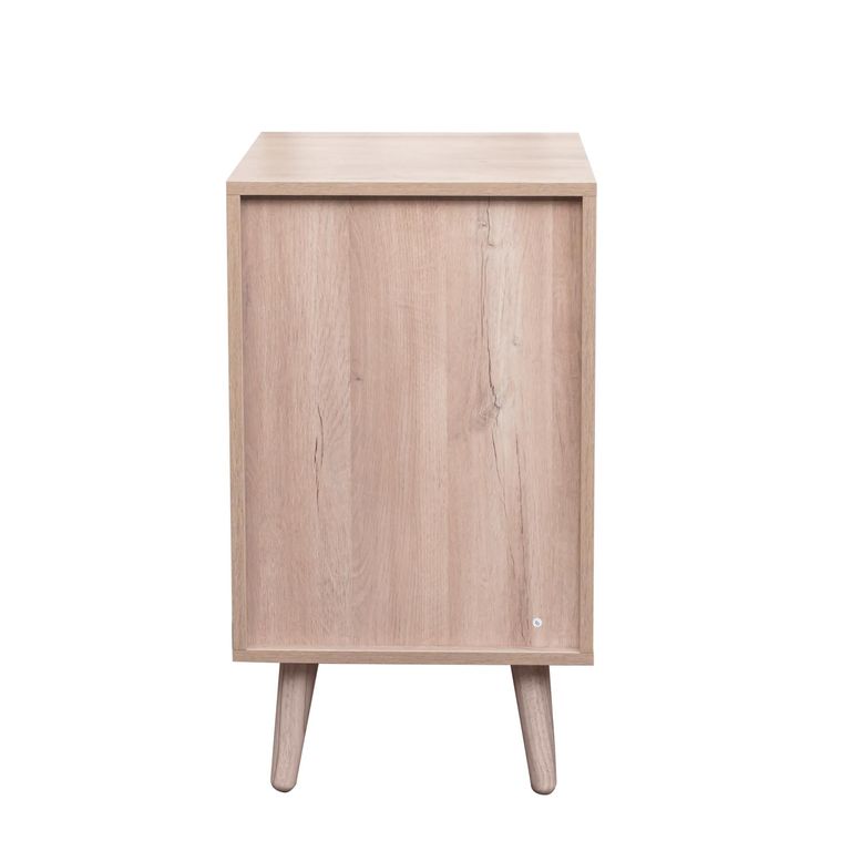 Clearance - Ferrero Natural and Woven Rattan 1 Door Bedside Table