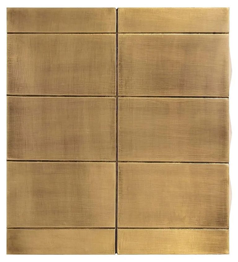 Collada Brass Cladded 3 Drawer Bedside Cabinet