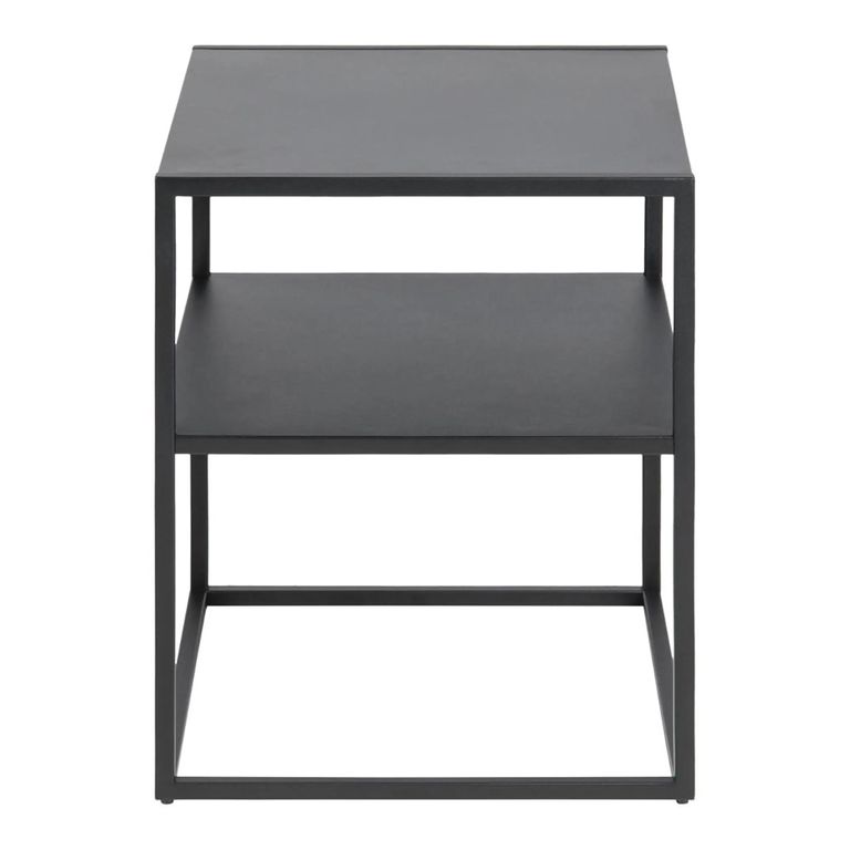 Newton Bedside Table - Black Metal