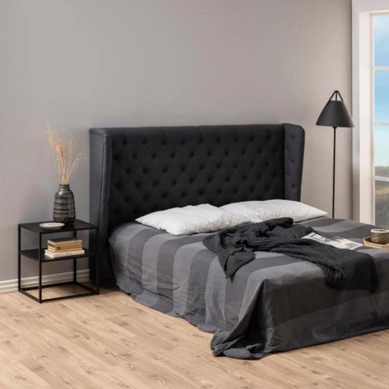 Newton Bedside Table - Black Metal