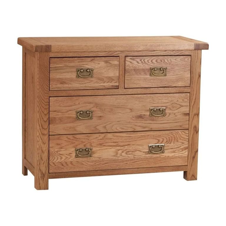 Kent Chest - 2+2 Drawer - Wide - Oak