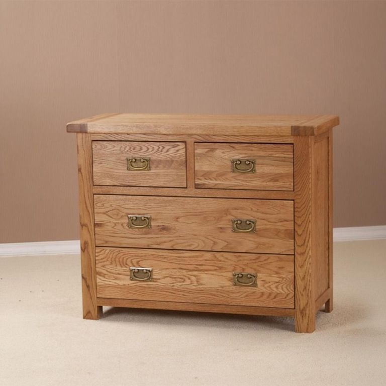 Kent Chest - 2+2 Drawer - Wide - Oak