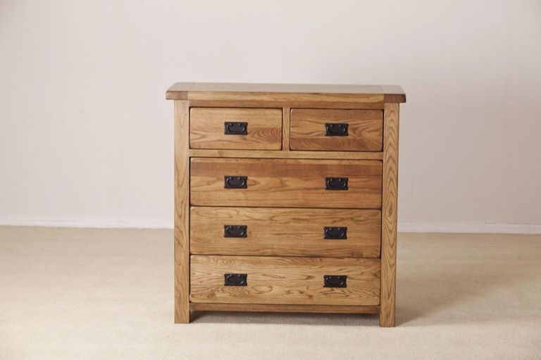 Originals Chest - 2+3 Drawer - Wide - Rustic Oak