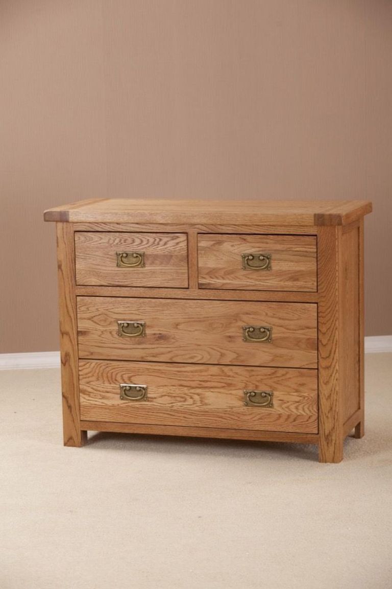 Kent Chest - 2+2 Drawer - Wide - Oak